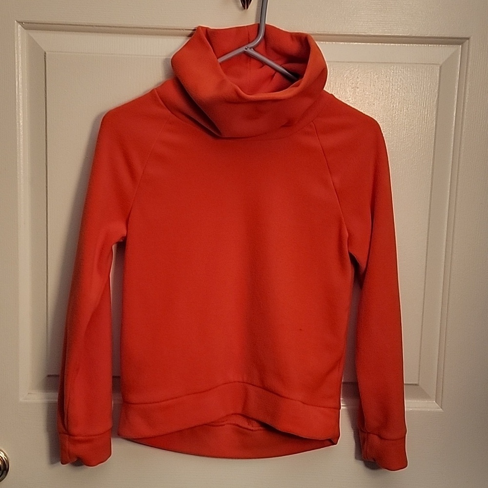Old Navy girls coral colored, turtleneck sweatshirt. LG(10-12)